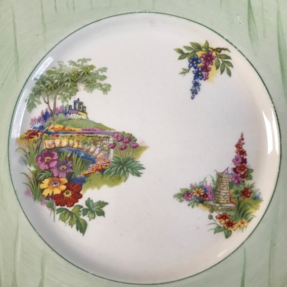 Vintage H&K Tunstall China Square Luncheon 8.75” Salad Cake Plate - Picture 6 of 7